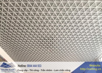 Trần Nhôm Caro cell tam giác